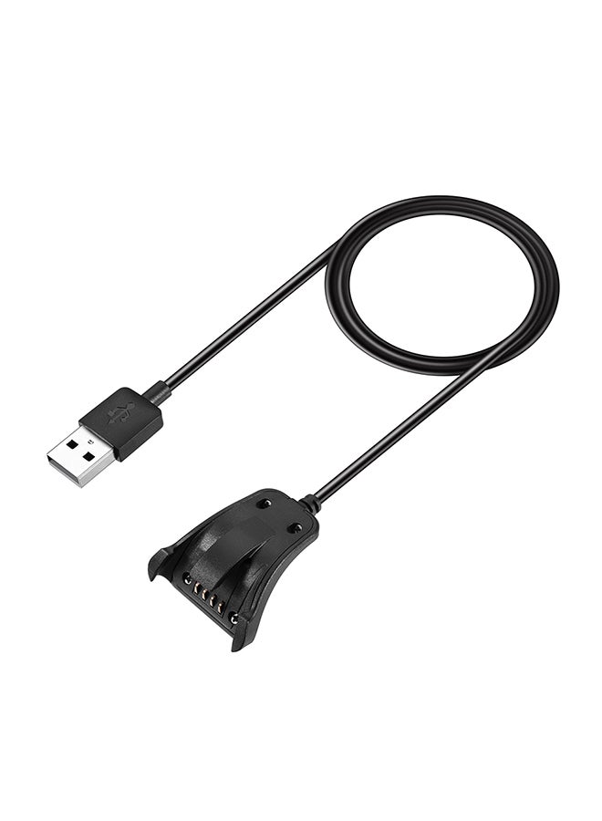 كابل نقل البيانات وشحن الساعة الذكية مزود بواجهة USB بطول 1 متر لساعات توم توم أدفينشرر/ جولفر 2/ رانر 2/ رانر 3/ سبارك/ سبارك 3 أسود - Image 2